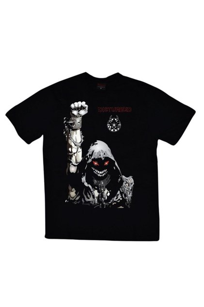 Disturbed Printed Unisex 100% Cotton Black T-Shirt