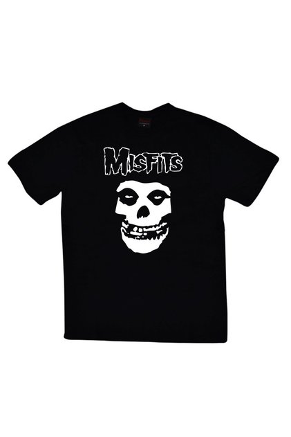 Misfits Printed Unisex 100% βαμβακερό μαύρο μπλουζάκι