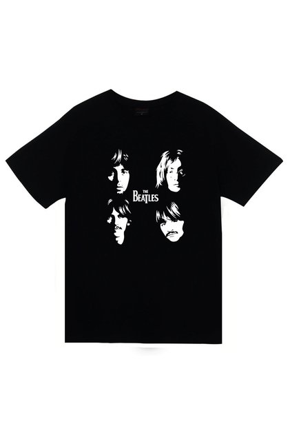 The Beatles Printed Unisex 100% Cotton Black T-Shirt