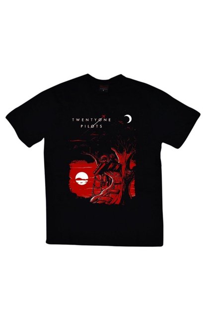 Twenty One Pilots Printed Unisex 100% Cotton Black T-Shirt