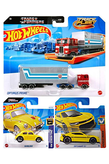 HOT WHEELS 3 Araç Transformers Set - Optimus Prime & Bumblebee