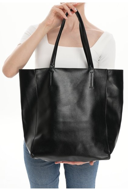 Women's Zippered Large Volume Internal Pocket Model Quality Leather Shopper Hand and Shoulder Bag Beck Tnc1009