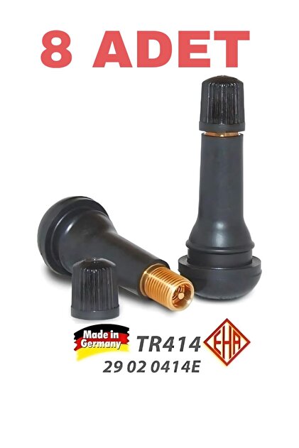 EHA Alligator Tr-414 Kauçuk Sibop Oto Lastik 8 Adet Set (A Kalite