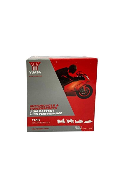 Yuasa YTZ8V 12V 7.4Ah Motosiklet Aküsü X-Max 250/300 - R25 MT-25