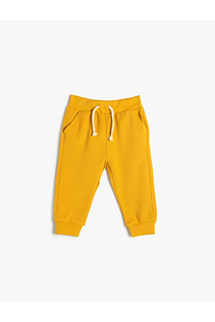 Jogger Sweatpants Tie Waist Pocket Detailed Cotton
