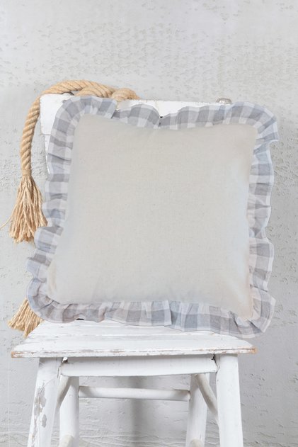 Boho Throw Pillow Cover Retro Ruffle 45X45 cm