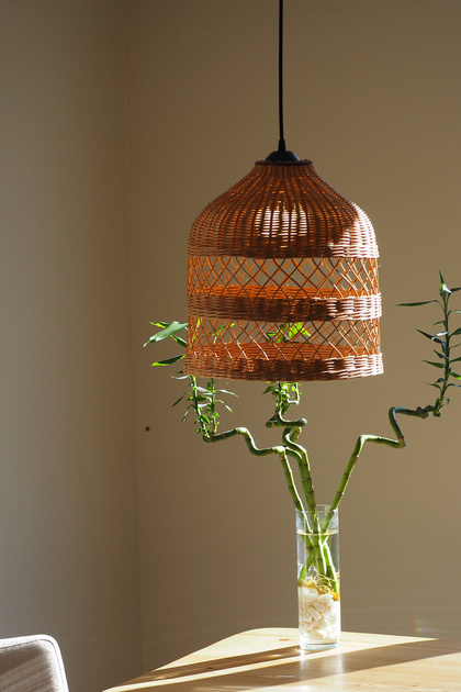 Doğal Rattan Avize: LANDI 37x40cm