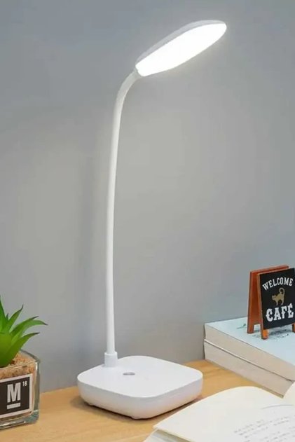 Kablosuz Şarjlı Dokunmatik Üç Renk LED Masa Lambası Ders Çalışma Okuma Işığı Dimmer Ayarlı WB-01
