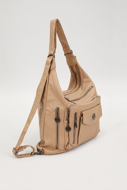 Cream Adjustable Strap Shoulder Bag