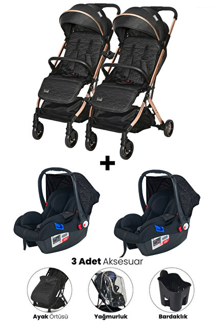LORELLİ Myla Ayrılıp Birleşebilen Kabin Set Ikiz Bebek Arabası