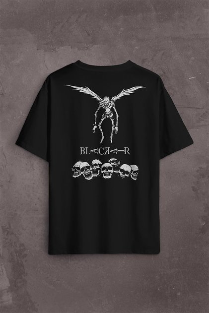Japanese Death Note Black Air Hip Hop Back Front Printed Oversize T-Shirt Unisex T-Shirt