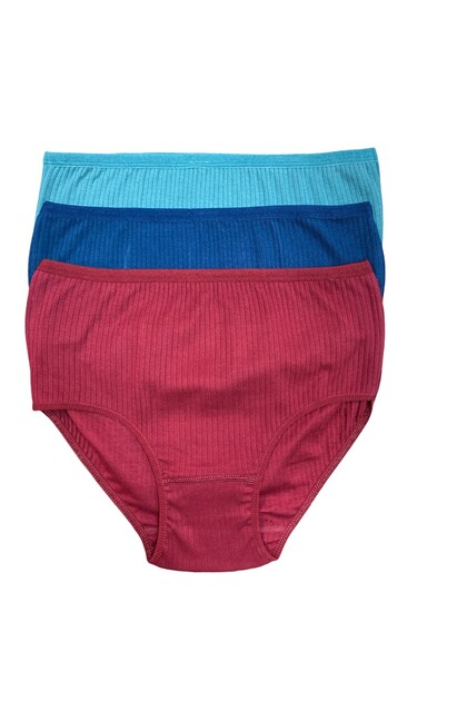 6-Piece Women's Dark Colors 100% Cotton High Waist Ribbed Camisole High Quality Flexible Bato Panties