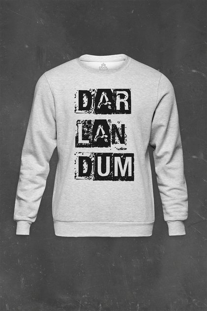Gray Sweatshirt Darlandum Narrow-Lan-Dum Darlandum Black Sea Printed Unisex Sweat