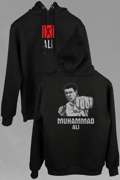 Muhammad Ali Clay Boxing Boxing Legend Front And Back Printed Sweatshirt Unisex Hooded Hoodie