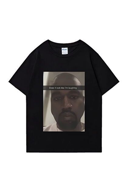Sıcak satış Kanye West moda grafik t-shirt erkek kadın boy komik Hip Hop streetwear % 100% pa