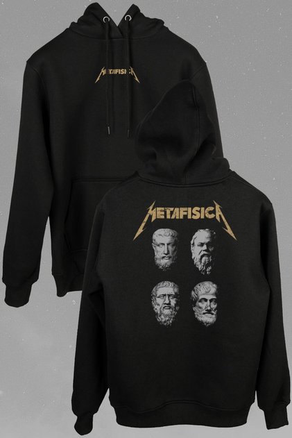 Metafisica Metallica Metaphysical Philosophy Philosopher Front And Back Printed Sweatshirt Unisex Hooded Hoodie