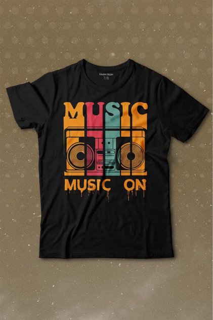Music Music On Cassette Tape Printed T-Shirt Children's T-shirt