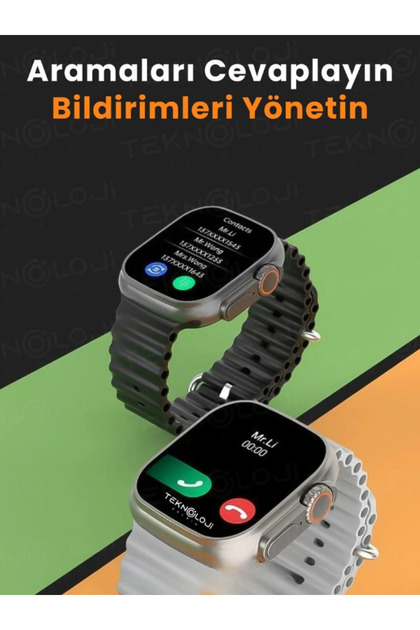 Wair Teknoloji H27 Ultra 3 Akıllı Saat Bluetooth Kulaklık ve 4