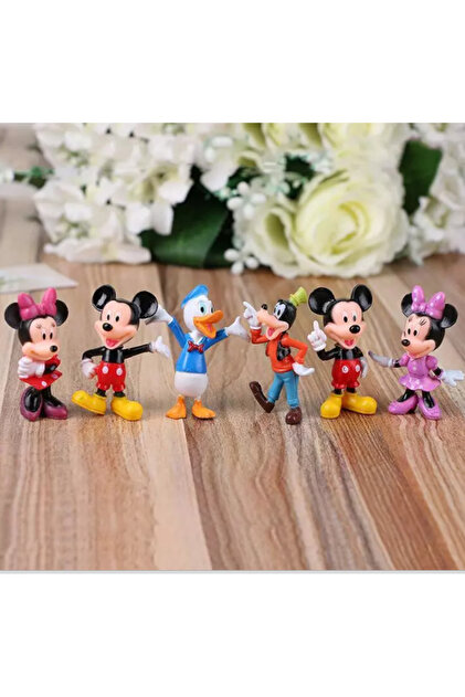 Disney Mickey Mouse Clubhouse Minnie Donald Duck 6 Parça Figür Seti