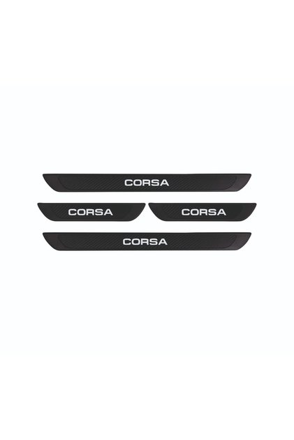 OPEL 2021+ CORSA F OLD KARBON KAPI EŞİĞİ 4 PARÇA KROM YAZILI
