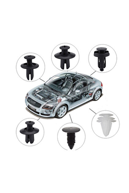 アクセサリー 88909101 MeyZone 100 Parça Oto Fastener Klip Tampon Kapı Pervazı Tutucu