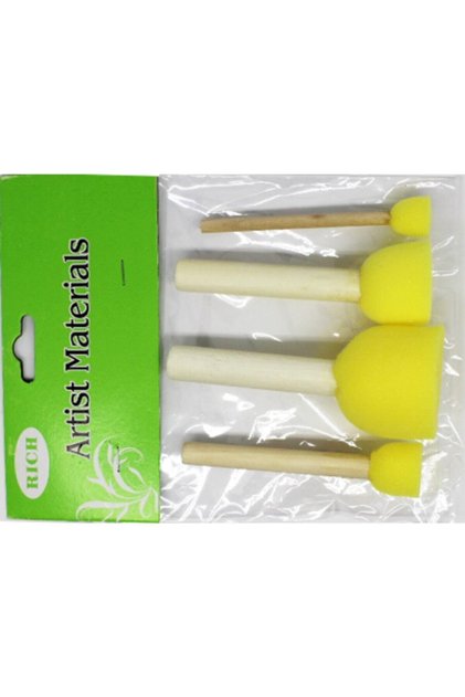 4-Piece Sponge Pompom Brush Set