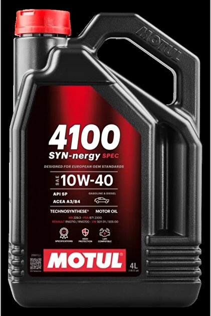 Motul 4100 SYN-NERGY SPEC 10W-40 4L - Fiyatı, Yorumları