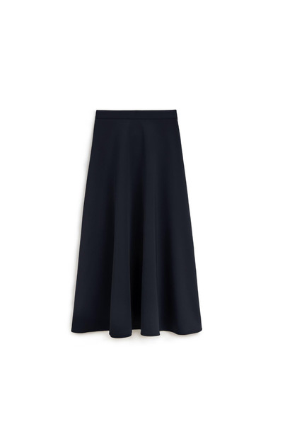 Women's Puff Scuba Black Hijab Flared Skirt