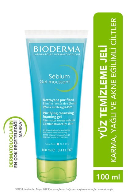 Sebium Foaming Gel Facial Cleansing Gel for Combination, Oily and Acne Prone Skin 100 ml
