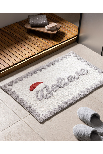 Vie Bath Mat - White/Grey/Red - 50X80 cm