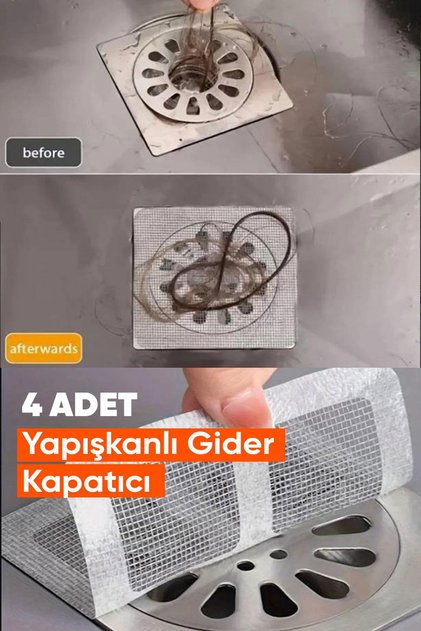 4 Pcs Adhesive Drain Sealer Sink Plug Drain Cover