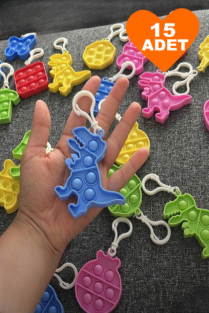 elisalife 15 Adet Oyuncak Hediyelik Popit Anahtarlık Doğum Günü