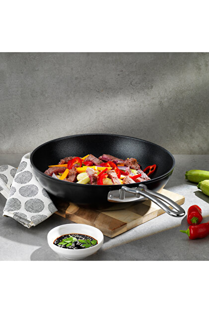 Gastronomie Master Granite Wok Pan 28Cm-Black