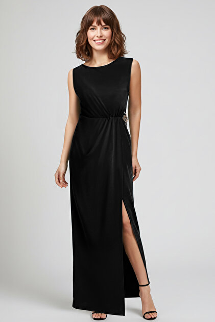 slim fit dress slacks Berylove Women Black Graduation Dress Halter Bodycon Cocktail Dress, Black / US6 main image 0