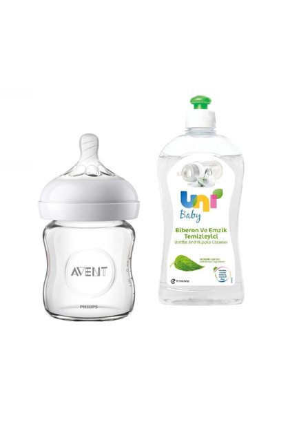 Natural Cam Biberon 120 Ml (0-6 Ay) + 500 Ml Temizleyici Hediyeli