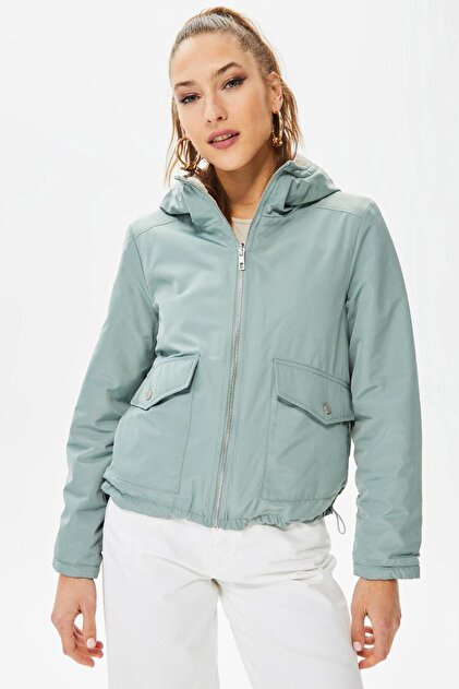 ONLY Kadın Chinois Green İçi Kürklü Çift Taraflı Mont 15208777