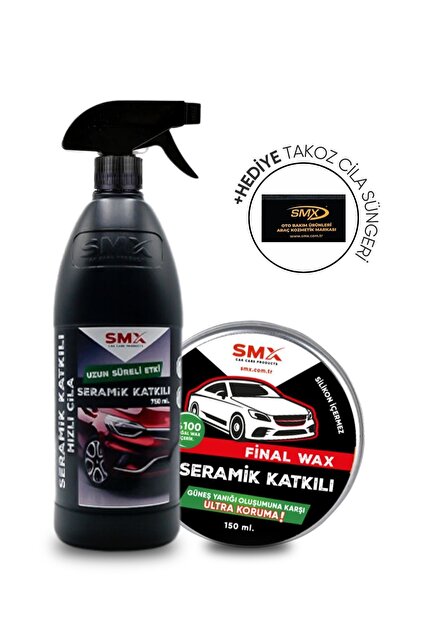 SMX Final Wax 150ml Seramik Katkılı Hızlı Cila 750ml Hediye Takoz