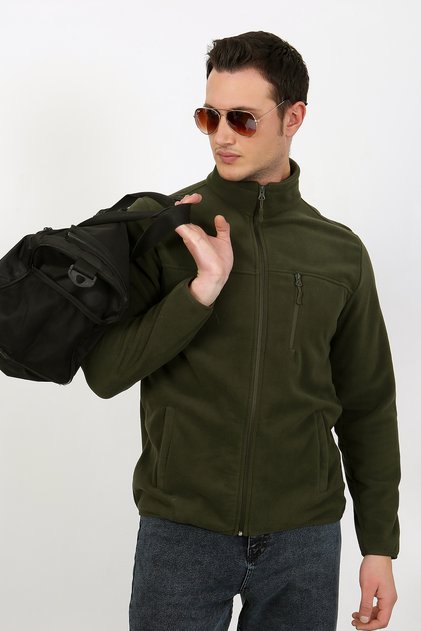 6019 Regular Fit Yumuşak Dokulu Kışlık Mikro Polar Hırka