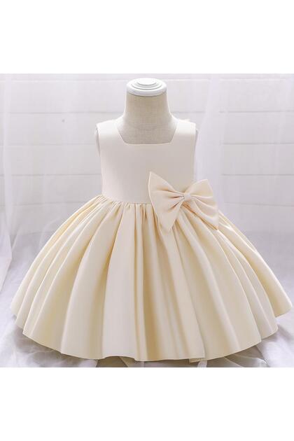 Baby Girl Square Collar Dress Birthday Dress Girl Children's Evening Dress Elegant Princess Dress