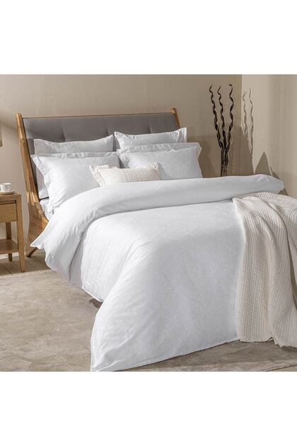 Veludo 100% Cotton Extra King Size Duvet Cover Set 260X220 cm White