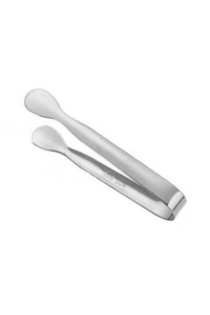 304 Steel Mini Silver 11 Cm. Ice and Sugar Tongs Cin624By