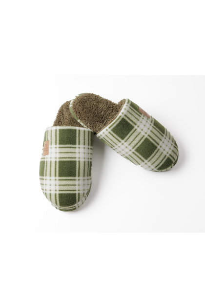 Polar Non-Slip Sole, Plush Interior Detail, Fluffy, Non-Pilling, Comfortable, Plaid Checkered Slippers