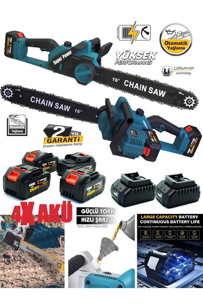 Germany Style Alman MS-456VFX 4 Akülü Kömürsüz Motor 40 Cm Palalı