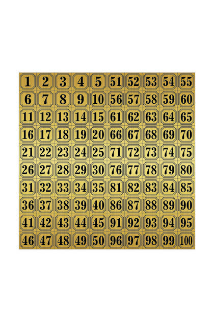 Closet Table Number 4 X 4 cm Gold Metal