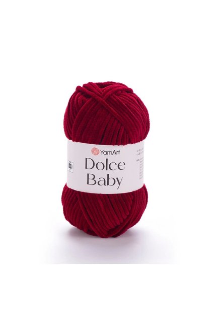 Dolce Baby - Velvet, pređa za ručno pletenje za bebe, bordo crvena-752