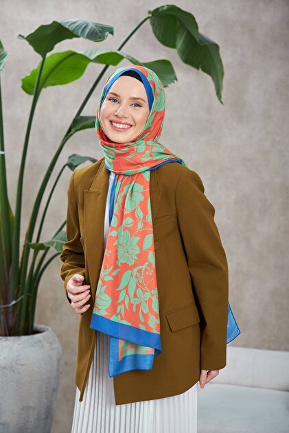 Nature Fulya Soft Shawl Brick Green 3041-09