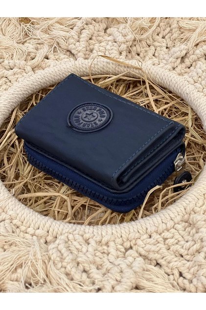 Klinkir Fabric Sport Stylish Waterproof Navy Blue Women's Wallet