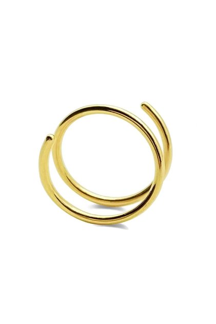 Cerrahi Çelik Tek Delikte Çoklu Çift Görünümlü Spiral Halka Hızma Piercingi (1 Adet)
