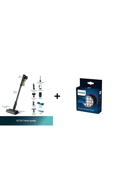 Philips Islak Kuru Yeni Seri Şarjlı Dikey Süperge + Hediye Yedek
