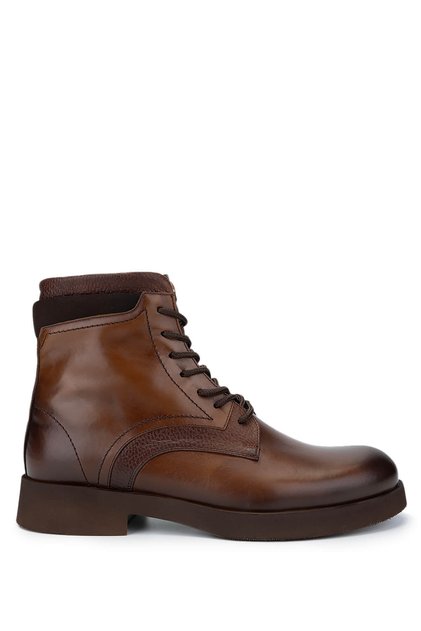 Men's Genuine Leather Tan Leather Casual Boots